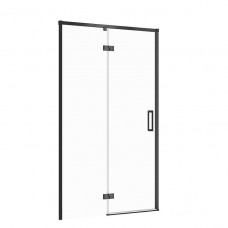 Двері душової кабіни Larga 120х195 розпашні лівосторонні, профіль чорний