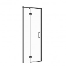 Двері душової кабіни Larga 80х195 розпашні лівосторонні, профіль чорний